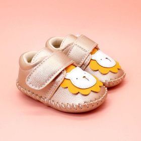 Baby Cartoon Bear Patched Pattern Soft Sole Toddler Shoes Indoor (Size/Age: Insole Length 11.00 cm, Color: Gold)