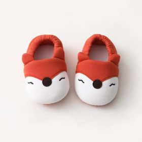 Baby Cartoon Animal Embroidered Graphic Cotton Filling Design Warm Toddle Shoes (Size/Age: Insole Length 11.00 cm, Color: Red)