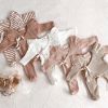 Baby Girl Solid Color Pure Cotton Long Sleeve Tops With Pants Sets