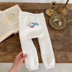Baby Embroidered Design Solid Color Fleece Pants (Size/Age: 66cm (3-6M), Color: White)