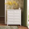 Solid Wood spray-painted drawer dresser, can be placed in the bedroom, nursery, and other places. Retro round handle.