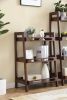 Three-tier Solid Wood Shelving Unit, 24"x15"x35"