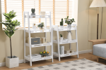 Three-tier Solid Wood Shelving Unit, 24"x15"x35"
