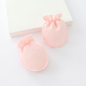 Newborn Warm Anti-scratch Glove Clip Cotton For Baby Protective Gloves-Pink (Color: Pink)