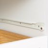 Solid Wood spray-painted drawer dresser, can be placed in the bedroom, nursery, and other places. Retro round handle.