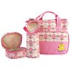 5PCS Baby Nappy Diaper Bags Set Mommy Diaper Shoulder Bags w/ Nappy Changing Pad Insulated Pockets Travel Tote Bags