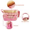 5PCS Baby Nappy Diaper Bags Set Mommy Diaper Shoulder Bags w/ Nappy Changing Pad Insulated Pockets Travel Tote Bags