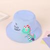 Children's spring, summer and autumn, fisherman hat, baby cute dinosaur, basin hat, big brim sunshade
