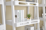 Three-tier Solid Wood Shelving Unit, 24"x15"x35"