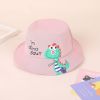 Children's spring, summer and autumn, fisherman hat, baby cute dinosaur, basin hat, big brim sunshade