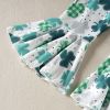 Baby Girl 1pcs 4-Leaves Cloverleaf Graphic, Long Sleeve Tops Combo, Cloverleaf Print Ruffle Hem Pants Sets