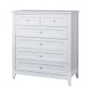 Solid Wood spray-painted drawer dresser, can be placed in the bedroom, nursery, and other places. Retro round handle.