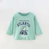Baby Boy Cool Print Pattern Long Sleeve Soft Cotton Pullover Shirt