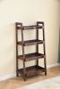 Three-tier Solid Wood Shelving Unit, 24"x15"x35"