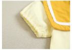 Baby 1pcs Puff Sleeves Contrast Tape Lapel College Style Onesies
