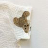 Baby Bear Print Pattern Round Collar Shirt Top Combo Short Pants Sets In Summer Outfit Wearing