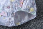 Baby Girl 1pcs Allover Floral Graphic Ruffle Onesies With Belted Hat