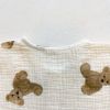 Baby Bear Print Pattern Round Collar Shirt Top Combo Short Pants Sets In Summer Outfit Wearing