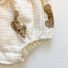 Baby Bear Print Pattern Round Collar Shirt Top Combo Short Pants Sets In Summer Outfit Wearing