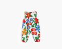 Baby Girl Floral Print Pattern Buttoned Design Sleeveless Rompers