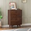 Solid Wood spray-painted drawer dresser, can be placed in the bedroom, nursery, and other places. Retro round handle.