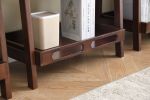Three-tier Solid Wood Shelving Unit, 24"x15"x35"