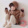 Baby Solid Color Thickened One-Piece Fleece Leggings With Foot & Tights