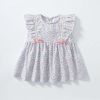 Baby Girls Floral Print Sleeveless Dress Combo Pink Solid Pants With Sun Hat In Sets