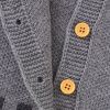 Baby Plaid Pattern Single Breasted Design Knitted Cardigan