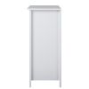 Solid Wood spray-painted drawer dresser, can be placed in the bedroom, nursery, and other places. Retro round handle.