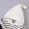 Baby 1pcs Striped Pattern Knitted Hoodie With Hat & Pants Warm Sets