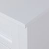 Solid Wood spray-painted drawer dresser, can be placed in the bedroom, nursery, and other places. Retro round handle.