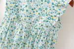 Baby Girl Floral Pattern Ruffle Sleeveless or Long-Sleeved Design Summer Round Collar Onesies