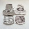 Baby Checkerboard Pattern Polo Neck Knit Warm Onesies