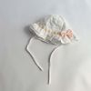 Baby Embroidered Pattern Solid Color Sunshade Hats With Bow Decoration