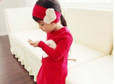 Spring And Autumn New Girls Love Three-piece Suit (Size/Age: 100cm (2-3Y), Color: Red)